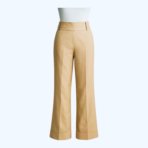 Vintage ANNE KLEIN linen pants high rise wide leg ankle trouser women’s 4 - Picture 1 of 9